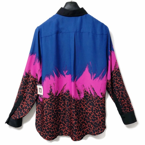 ANNE KLEIN | Multicolour Long Sleeve Blouse | Size 16 - Picture 8 of 16